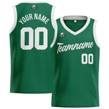 Custom Green White Basketball Jersey for Men Women Adult Youth Stitched Name Number Logo