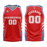 Custom Red Blue Basketball Jersey Uniform Suit Printed Your Logo Name Number