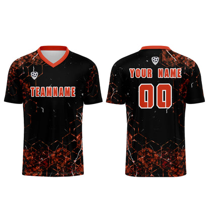 Custom Orange Uniform Jersey Kids Adults Personalized Set Jersey Shirt