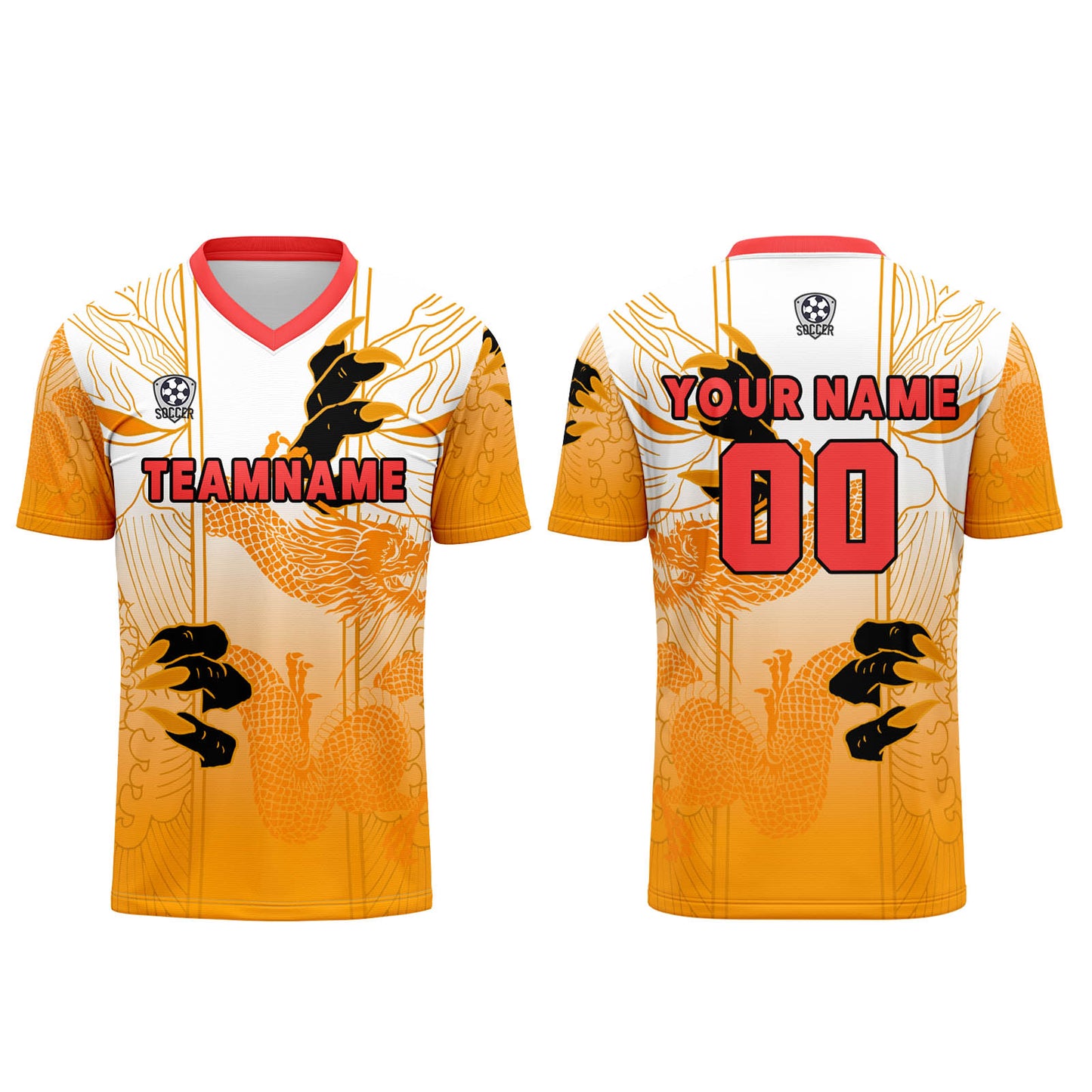 Custom Orange Red Uniform Jersey Kids Adults Personalized Set Jersey Shirt