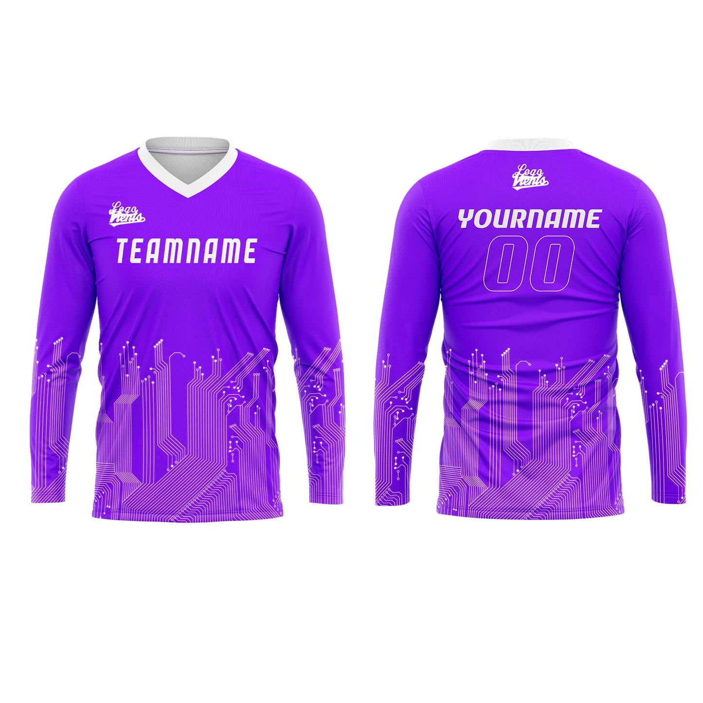 Custom Purple White Basketball Soccer Football Shooting Long T-Shirt for Adults and Kids