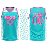 Custom Cyan Pink Basketball Jersey Uniform Suit Printed Your Logo Name Number