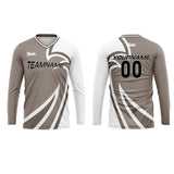Custom Moon Gray Basketball Soccer Football Shooting Long T-Shirt for Adults and Kids
