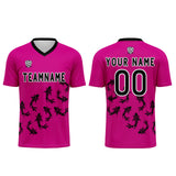 Custom Rose Purple Soccer Uniform Jersey Kids Adults Personalized Set Jersey Shirt