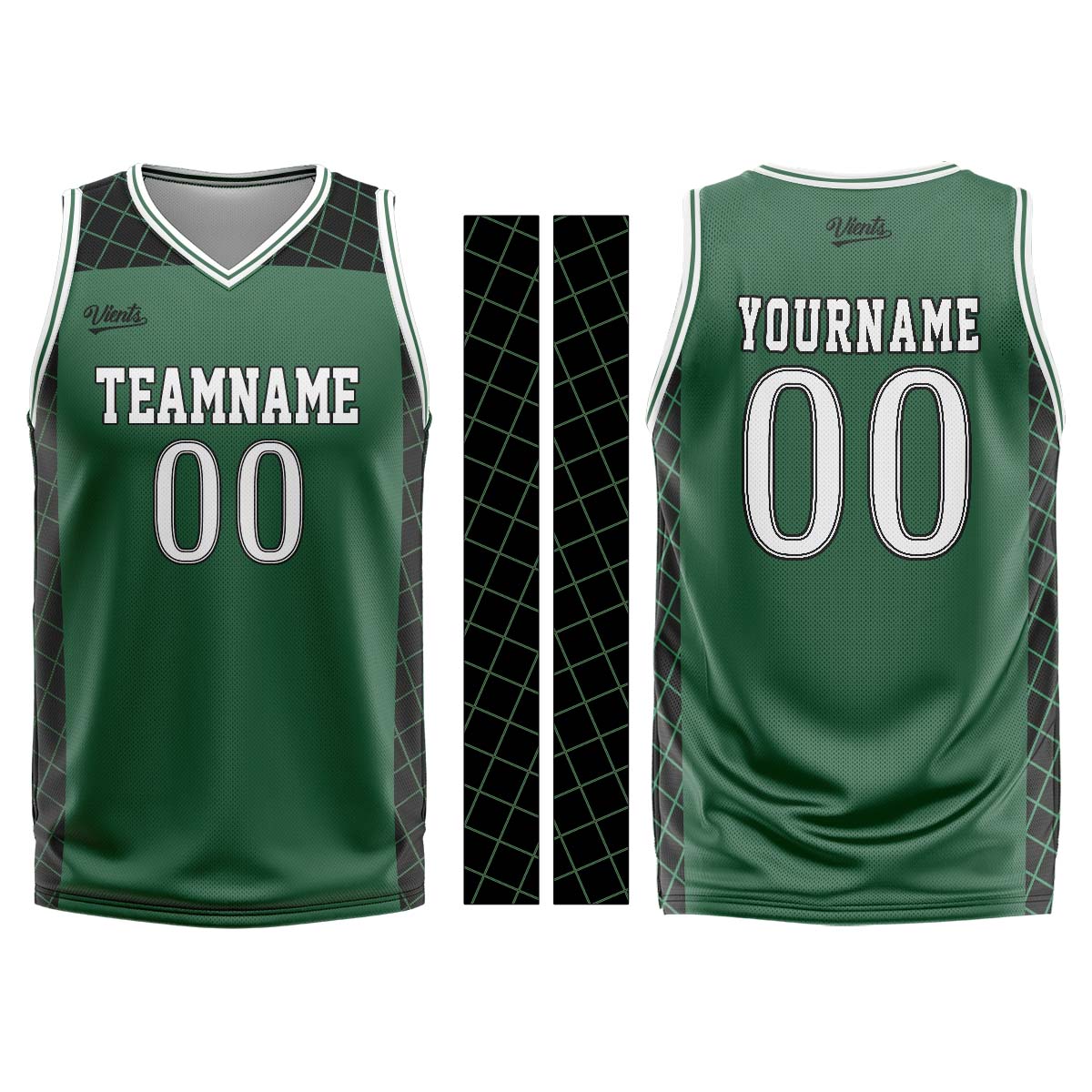 Custom Green Black Basketball Jersey Uniform Suit Printed Your Logo Name Number