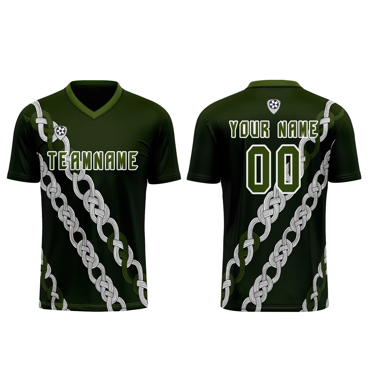 Custom Green Uniform Jersey Kids Adults Personalized Set Jersey Shirt