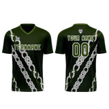 Custom Green Uniform Jersey Kids Adults Personalized Set Jersey Shirt