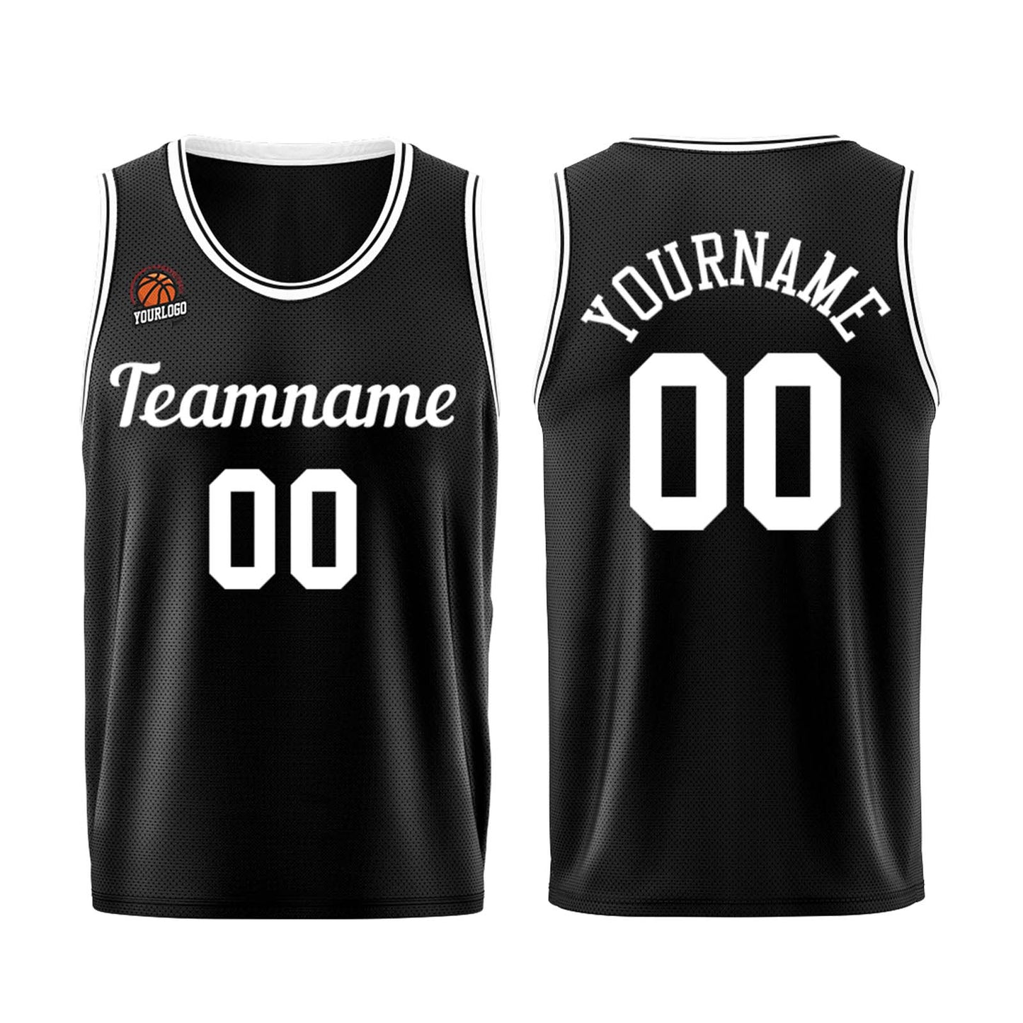 Custom Black-White Basketball Jersey for Men Women Adult Youth Stitched Name Number Logo