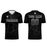 Custom Black Grey Soccer Uniform Jersey Kids Adults Personalized Set Jersey Shirt