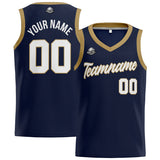 Custom Navy Gold Basketball Jersey for Men Women Adult Youth Stitched Name Number Logo