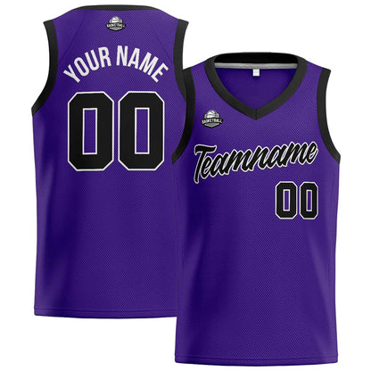 Custom Purple Black Basketball Jersey for Men Women Adult Youth Stitched Name Number Logo