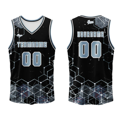 Custom Gray Blue Basketball Jersey Uniform Suit Printed Your Logo Name Number