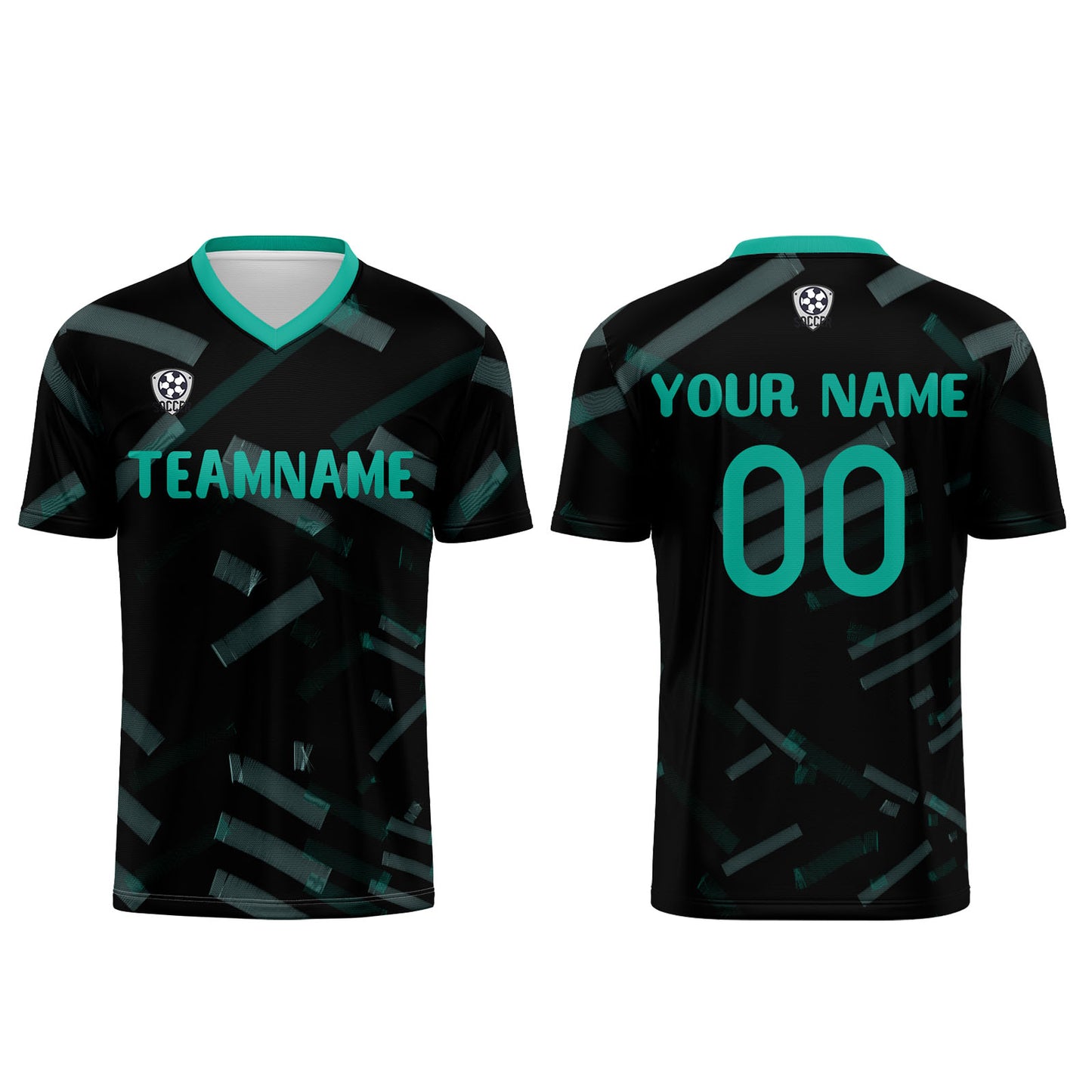 Custom Black Dark Green Soccer Uniform Jersey Kids Adults Personalized Set Jersey Shirt