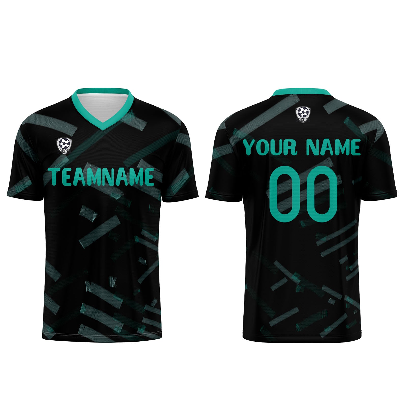 Custom Black Dark Green Soccer Uniform Jersey Kids Adults Personalized Set Jersey Shirt