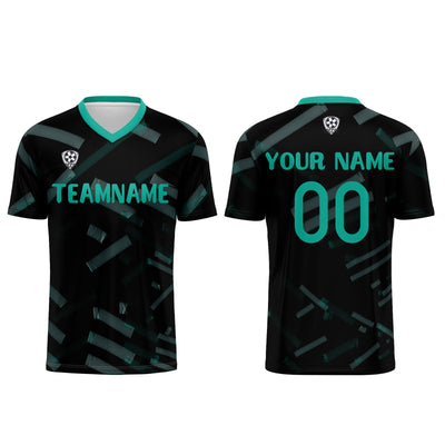 Custom Black Dark Green Soccer Uniform Jersey Kids Adults Personalized Set Jersey Shirt