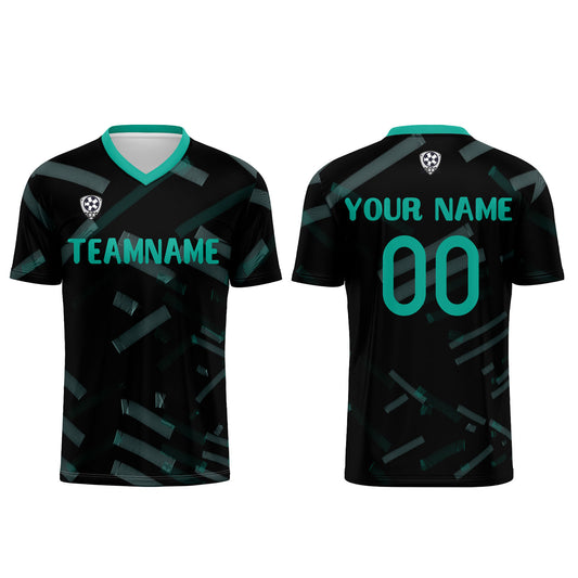 Custom Black Dark Green Soccer Uniform Jersey Kids Adults Personalized Set Jersey Shirt