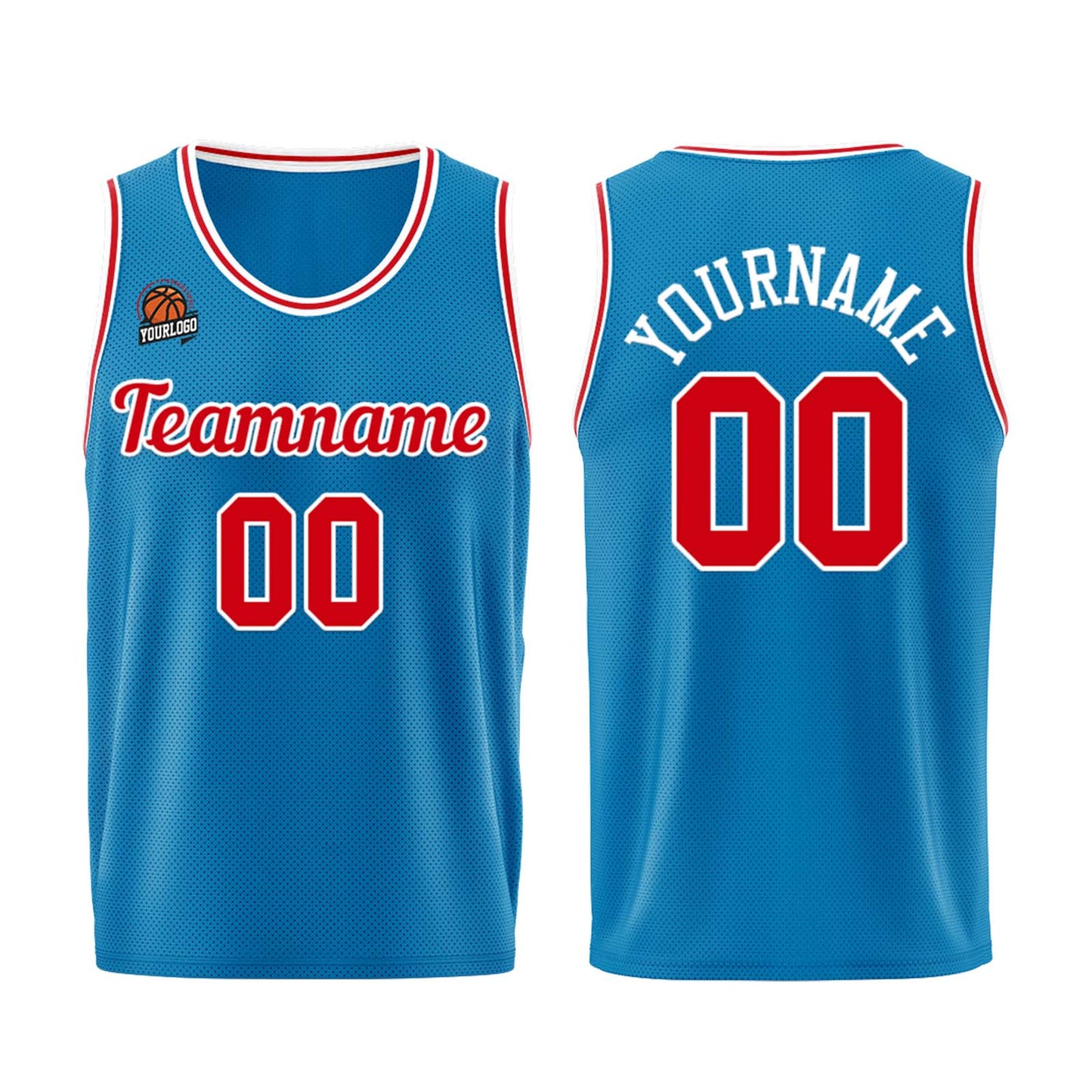 Custom Blue-Red Basketball Jersey for Men Women Adult Youth Stitched Name Number Logo
