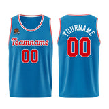 Custom Blue-Red Basketball Jersey for Men Women Adult Youth Stitched Name Number Logo