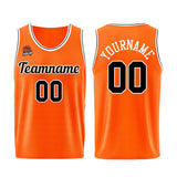 Custom Orange-Black Basketball Jersey for Men Women Adult Youth Stitched Name Number Logo