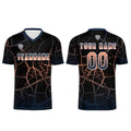 Custom Black Blue Soccer Uniform Jersey Kids Adults Personalized Set Jersey Shirt