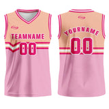 Custom Pink Orange Rose Red Basketball Jersey Uniform Suit Printed Your Logo Name Number