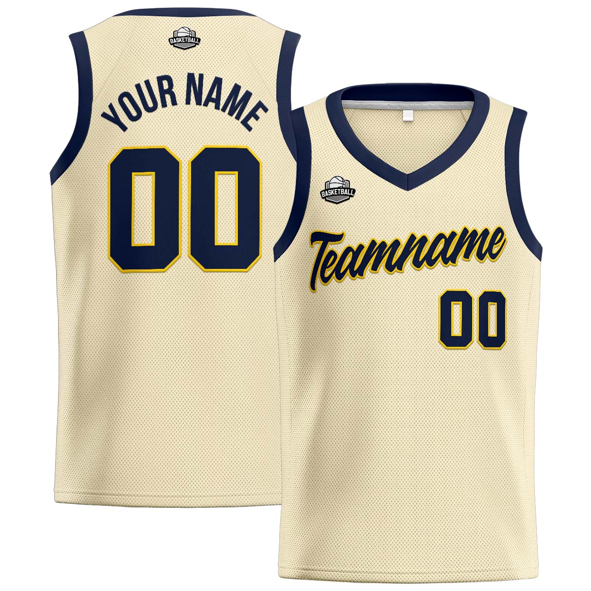 Custom Cream Navy Basketball Jersey for Men Women Adult Youth Stitched Name Number Logo