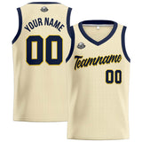 Custom Cream Navy Basketball Jersey for Men Women Adult Youth Stitched Name Number Logo