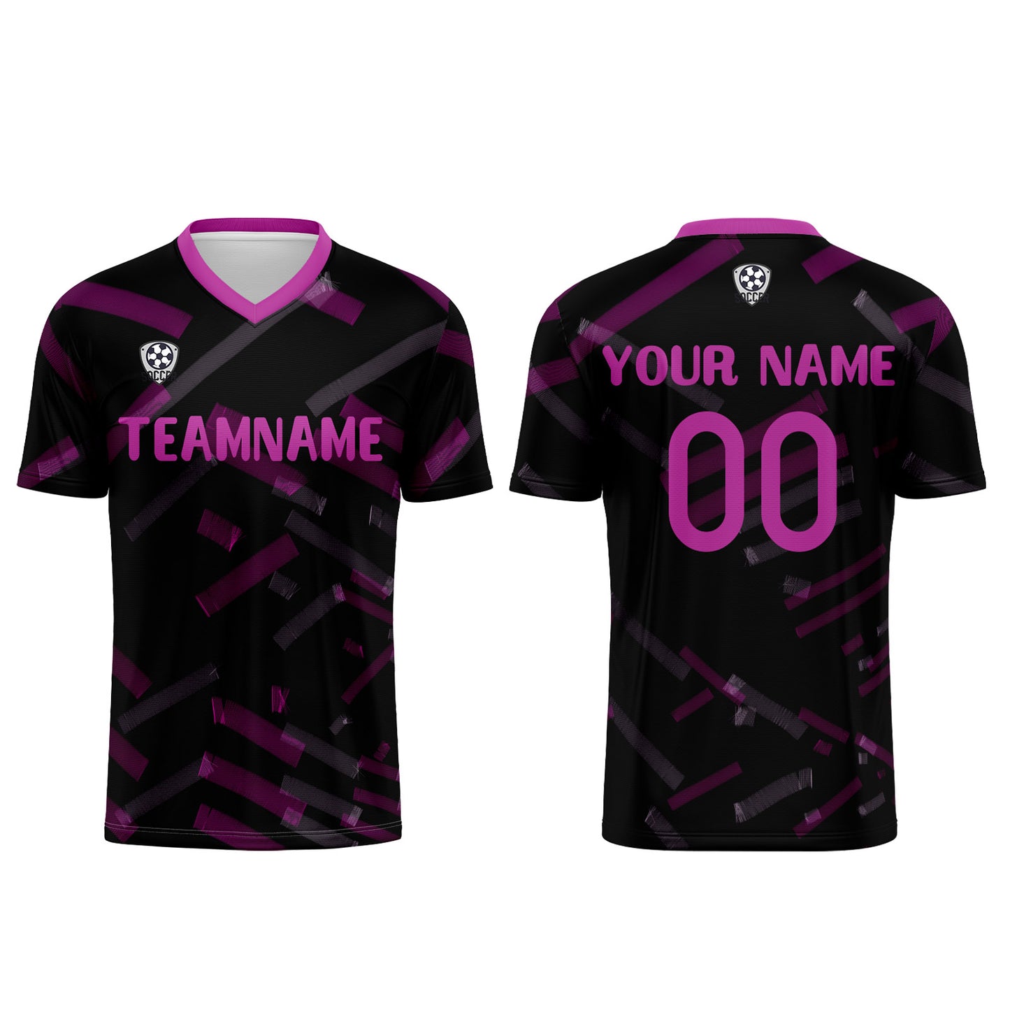 Custom Black Rose Red Soccer Uniform Jersey Kids Adults Personalized Set Jersey Shirt