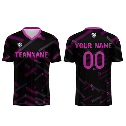 Custom Black Rose Red Soccer Uniform Jersey Kids Adults Personalized Set Jersey Shirt