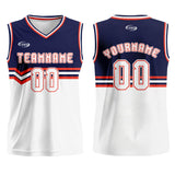 Custom Blue White Orange Basketball Jersey Uniform Suit Printed Your Logo Name Number