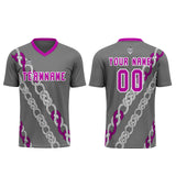 Custom Gray Uniform Jersey Kids Adults Personalized Set Jersey Shirt
