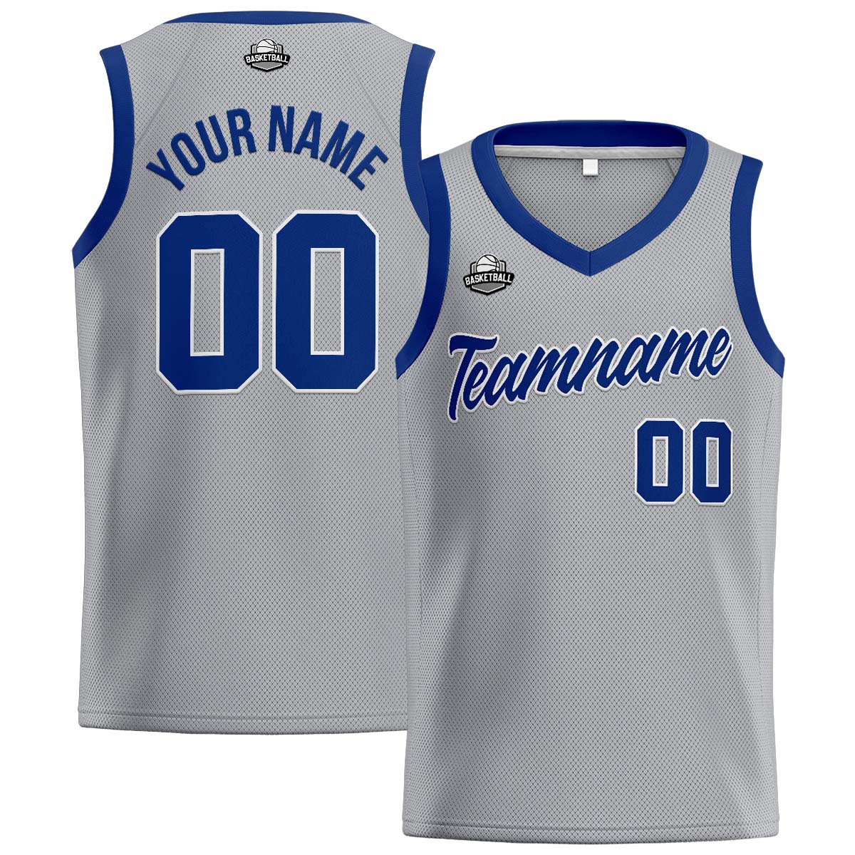 Custom Gray Royal Basketball Jersey for Men Women Adult Youth Stitched Name Number Logo