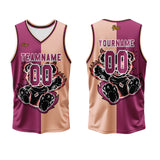 Custom Rose Red Basketball Jersey Uniform Suit Printed Your Logo Name Number