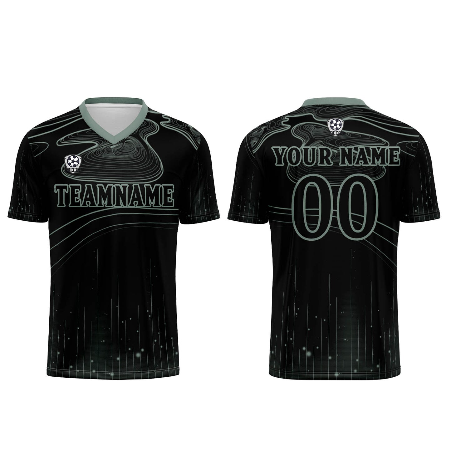 Custom Black Light Green Soccer Uniform Jersey Kids Adults Personalized Set Jersey Shirt