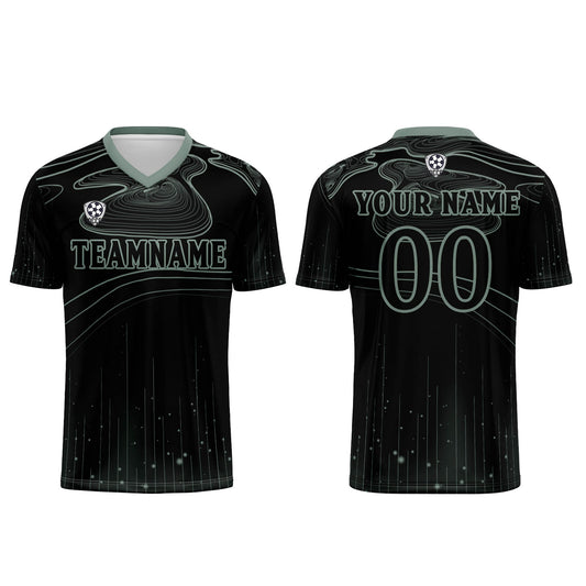 Custom Black Light Green Soccer Uniform Jersey Kids Adults Personalized Set Jersey Shirt