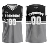 Custom Black Gray White Basketball Jersey Uniform Suit Printed Your Logo Name Number