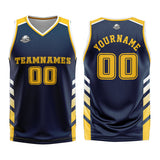 Custom Blue Yellow Basketball Jersey Uniform Suit Printed Your Logo Name Number