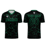 Custom Black Green Soccer Uniform Jersey Kids Adults Personalized Set Jersey Shirt
