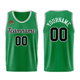 Custom Kelly Green Black Basketball Jersey for Men Women Adult Youth Stitched Name Number Logo