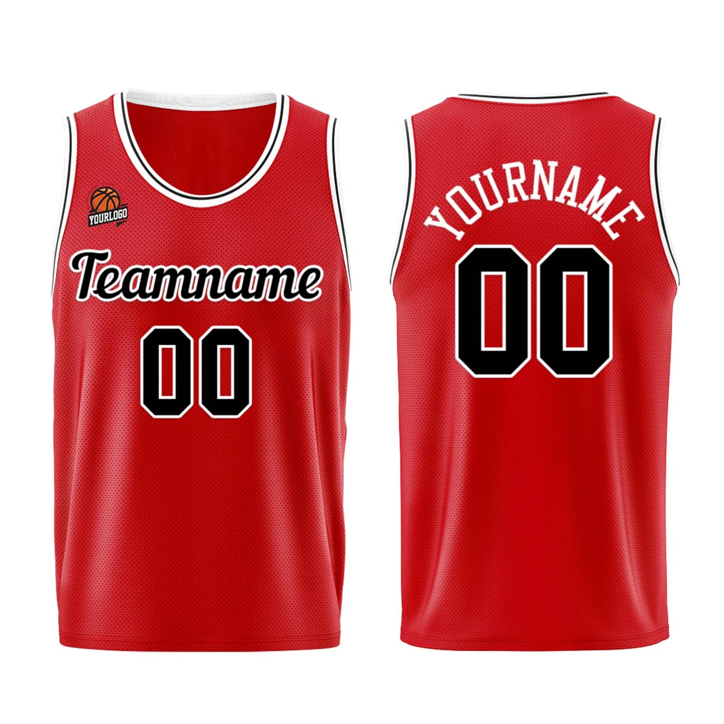 Custom Red Black Basketball Jersey for Men Women Adult Youth Stitched Name Number Logo