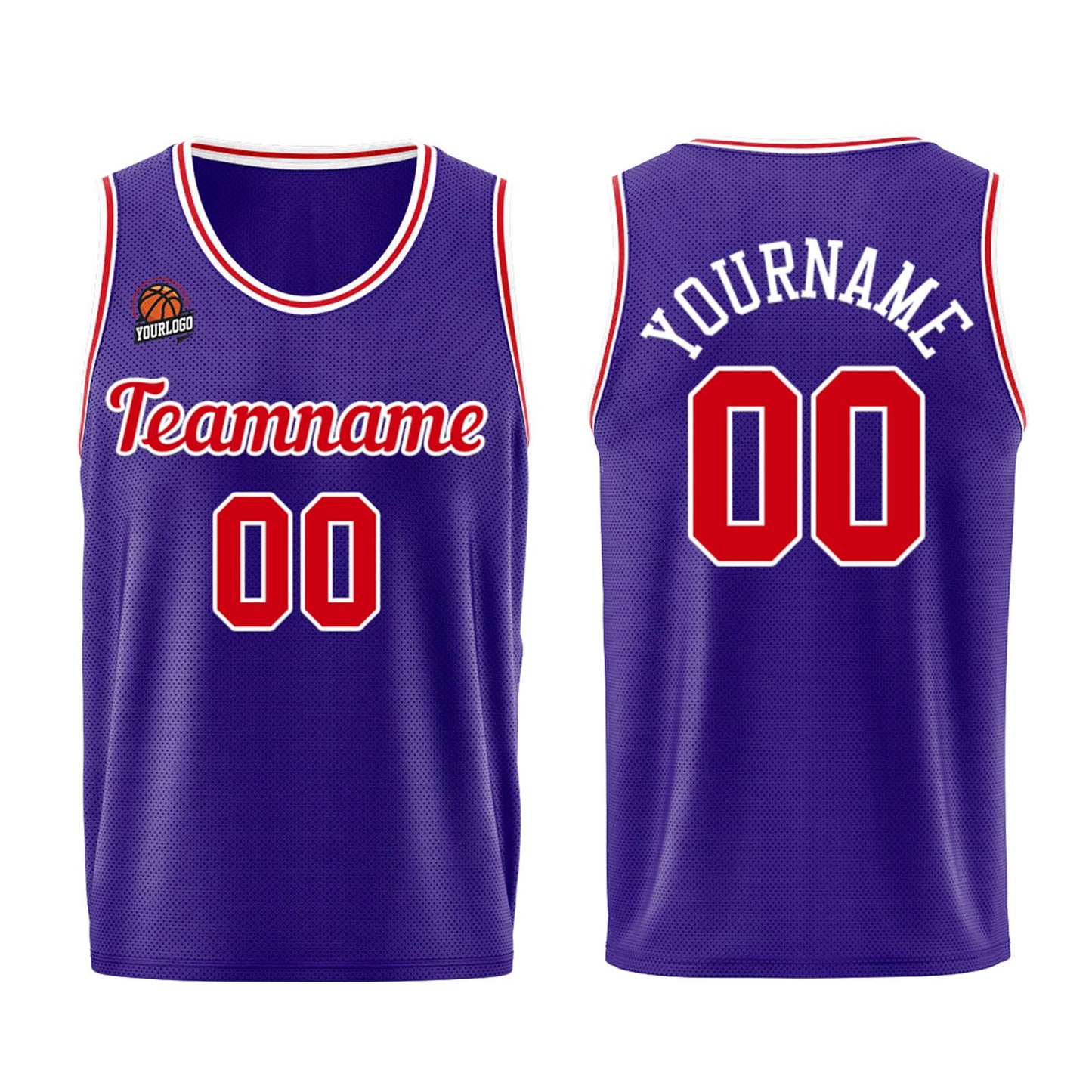 Custom Purple Red Basketball Jersey for Men Women Adult Youth Stitched Name Number Logo