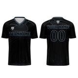 Custom Black Haze Blue Soccer Uniform Jersey Kids Adults Personalized Set Jersey Shirt