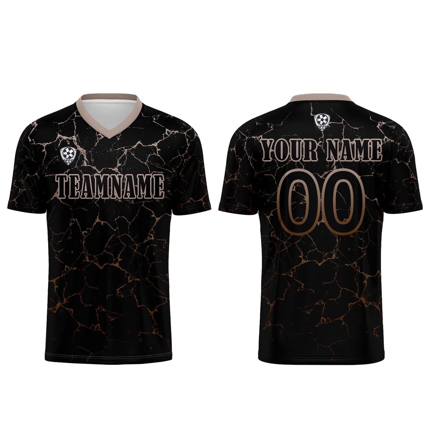 Custom Black Light brown Soccer Uniform Jersey Kids Adults Personalized Set Jersey Shirt
