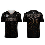 Custom Black Light brown Soccer Uniform Jersey Kids Adults Personalized Set Jersey Shirt
