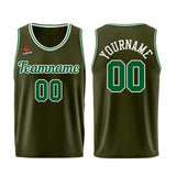 Custom Army Green-Green Basketball Jersey for Men Women Adult Youth Stitched Name Number Logo