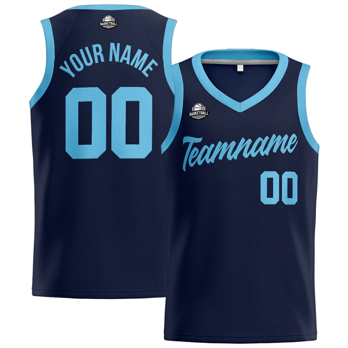Custom Navy Light Blue Basketball Jersey for Men Women Adult Youth Stitched Name Number Logo