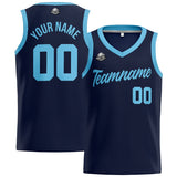 Custom Navy Light Blue Basketball Jersey for Men Women Adult Youth Stitched Name Number Logo