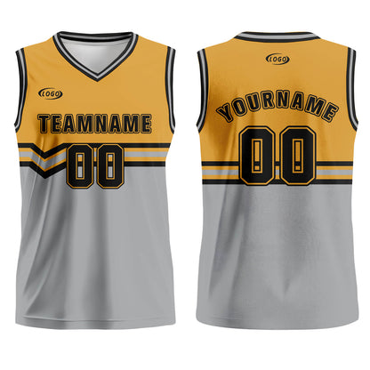 Custom Orange Grey Black Basketball Jersey Uniform Suit Printed Your Logo Name Number