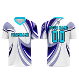 Custom White Purple Uniform Jersey Kids Adults Personalized Set Jersey Shirt