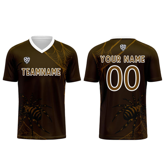 Custom Dark Brown Soccer Uniform Jersey Kids Adults Personalized Set Jersey Shirt